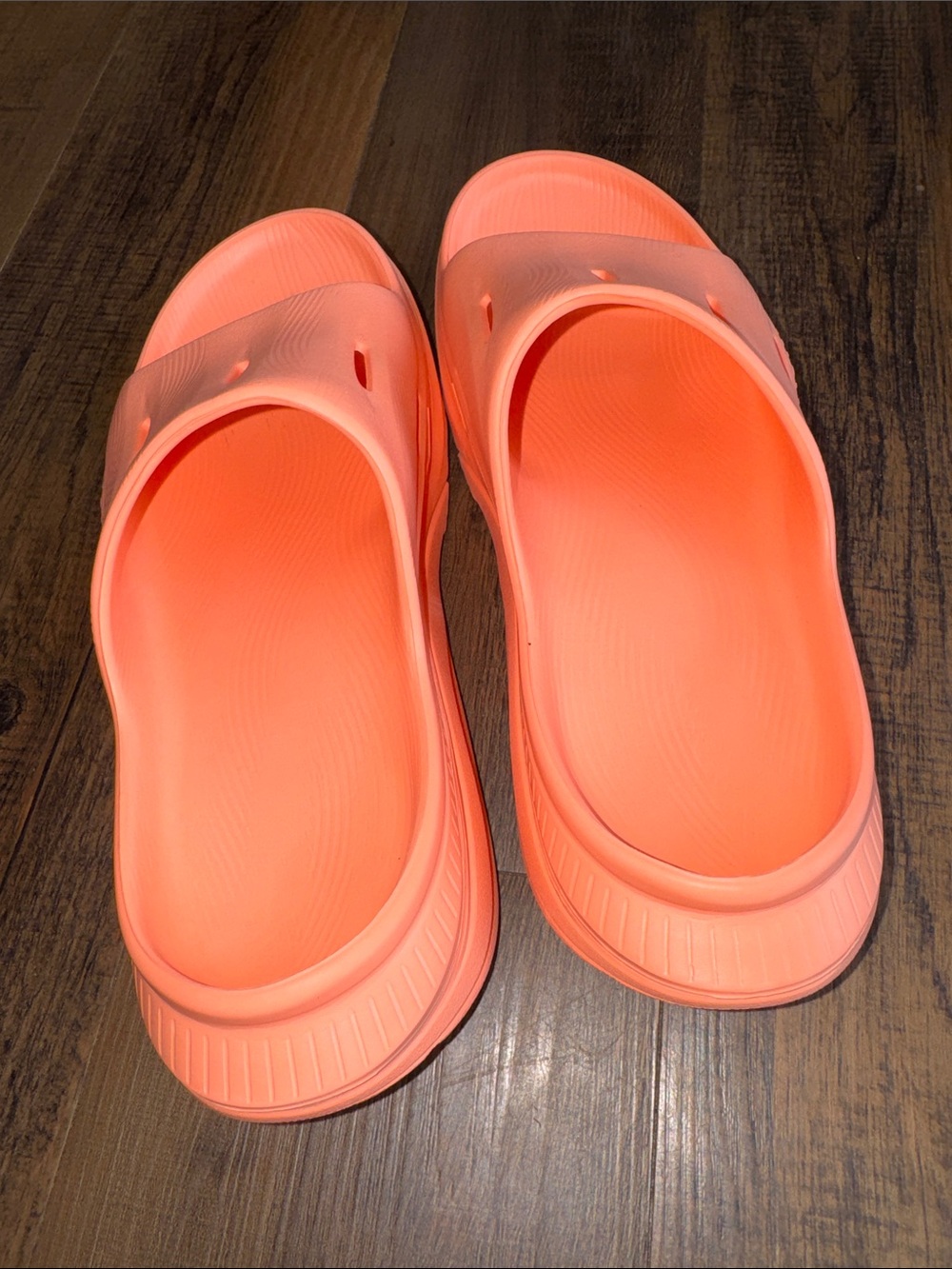 Hoka Coral/Orange Recovery Slide Sandals - Picture 7 of 11